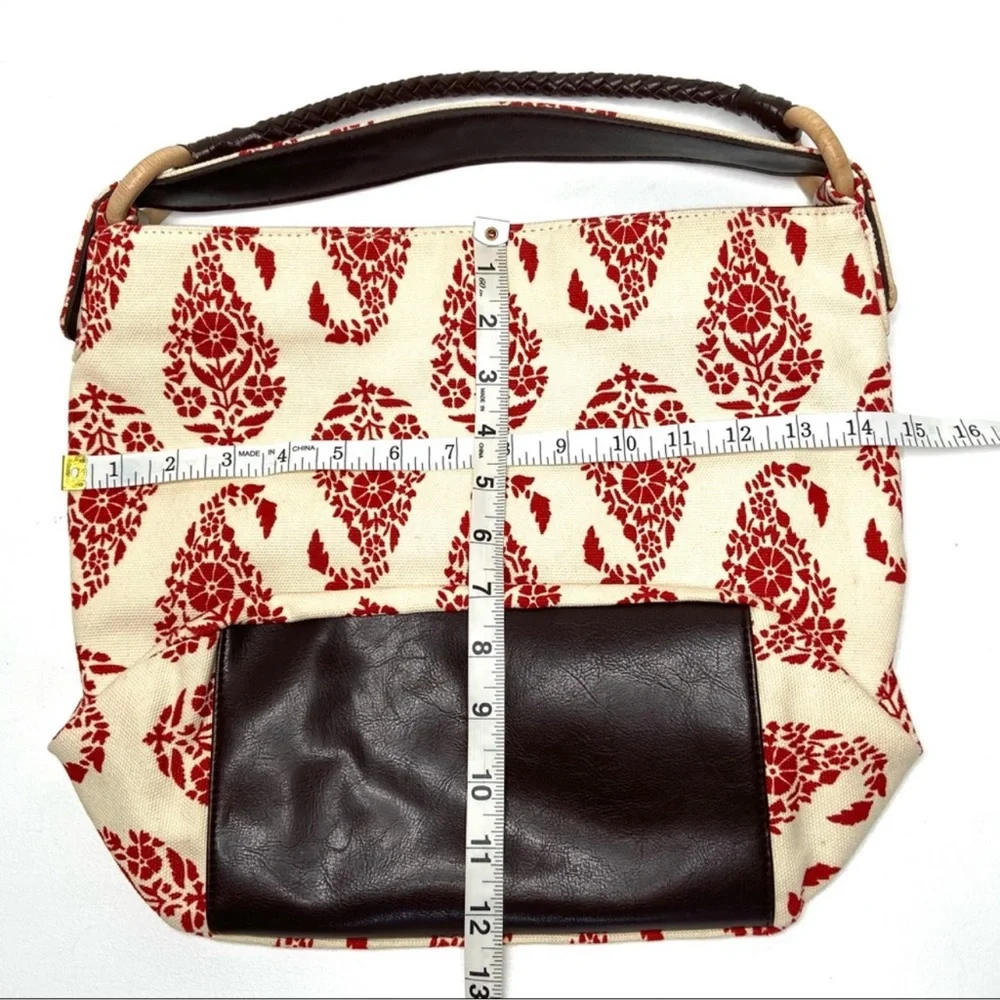 NWT STEPHANIE JOHNSON Loop Paisley Canvas And Vegan Hobo Bag 💗
